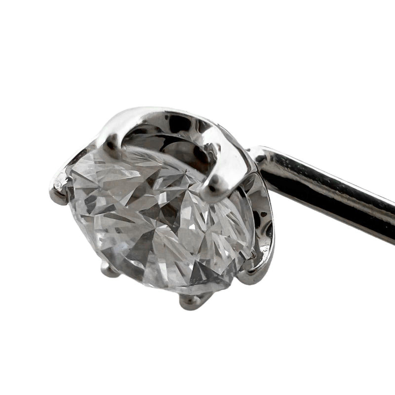 귀걸이 
 K14 화이트 골드 x 다이아몬드 0.512/0.506 조각 약. 2.2g 레이디스 A랭크