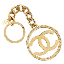 [CHANEL] Chanel COCO Mark Keychain vintage Plated Gold 28 engraved COCO Mark Ladies