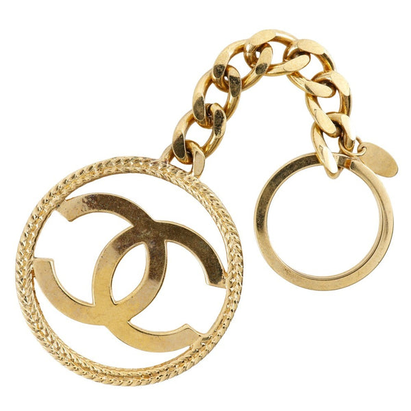 [CHANEL] Chanel 
 COCO Mark key ring 
 Vintage Plated Gold 28 engraved COCO Mark Ladies