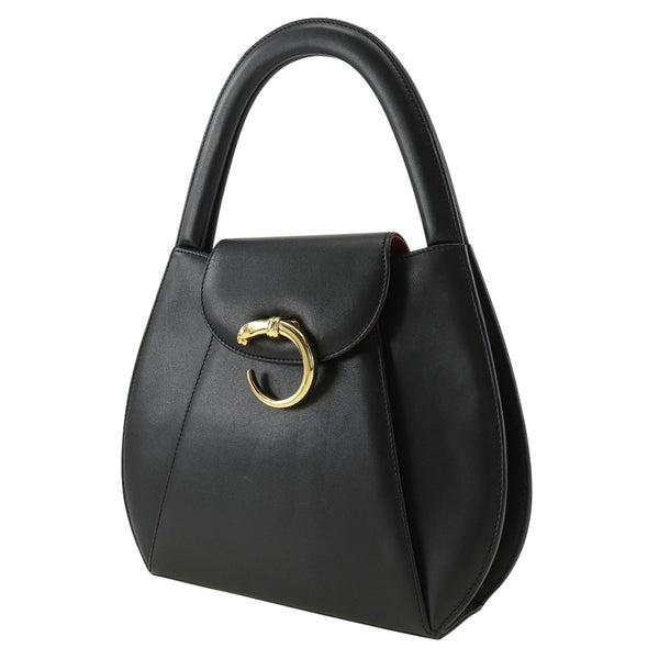 [Cartier] Cartier Panther Handbag Sac à main sac à main noir A5 rabat Panther dames