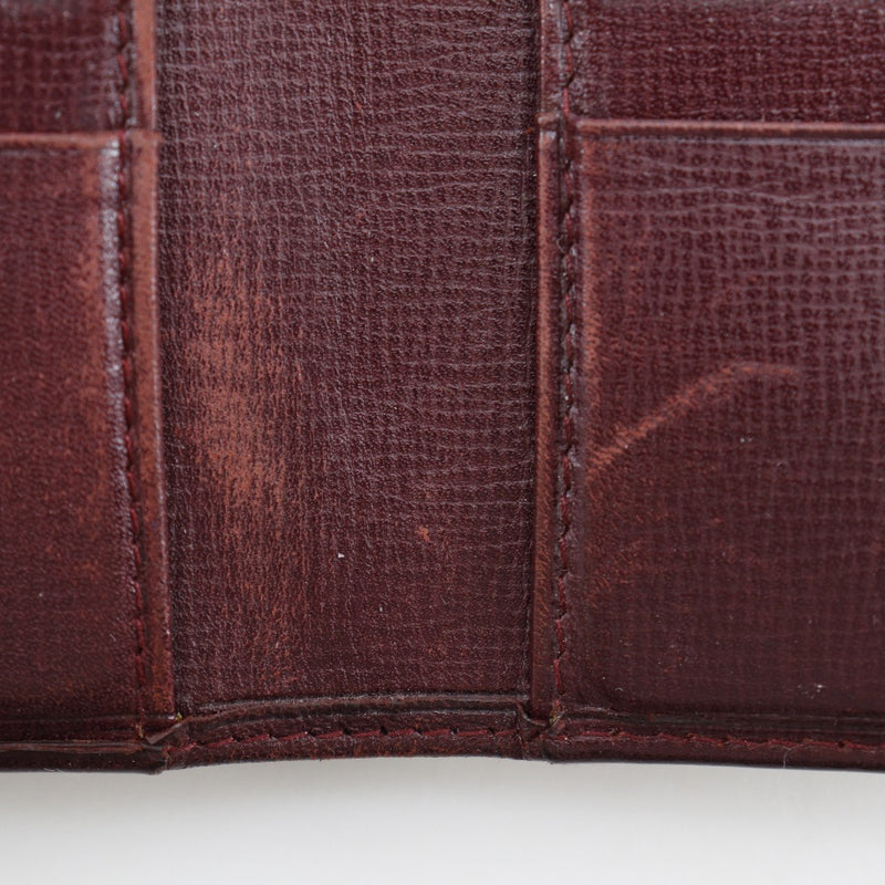 [Cartier] Cartier Must Line Bi-Fold Wallet Calfskin Bordeaux Open Must LINE Unisex B-Rank