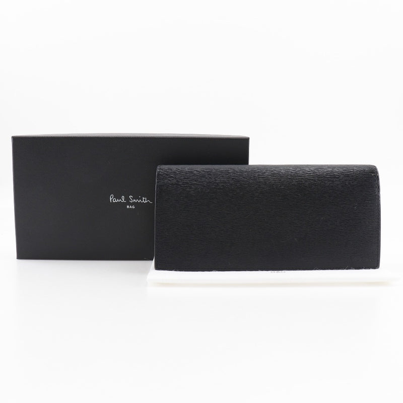 [Paul Smith] Paul Smith Long Wallet BPS486 Cowhide Black / Yellow Green Open Men's