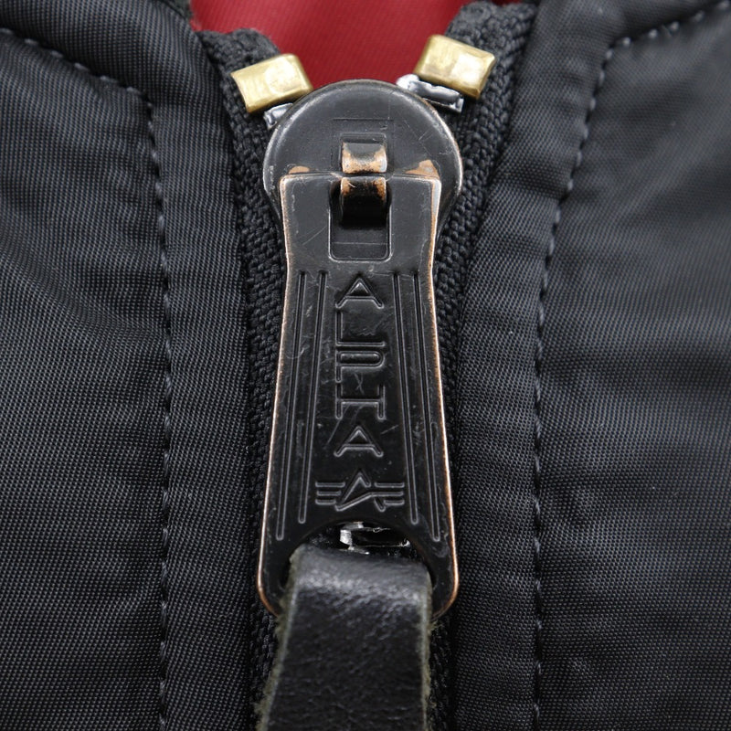 [Alfa Industries] Alfa Industries 
 MA-1 BLOUSON 
 Emblema de la chaqueta de vuelo TA0112-001 Nylon Black MA-1 Men's