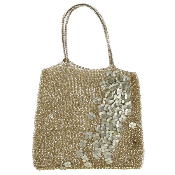 [Anteprima] Anteprima 
 Flower motif handbag 
 Wire Code Gold Handscape A5 Open Flower Motif Ladies