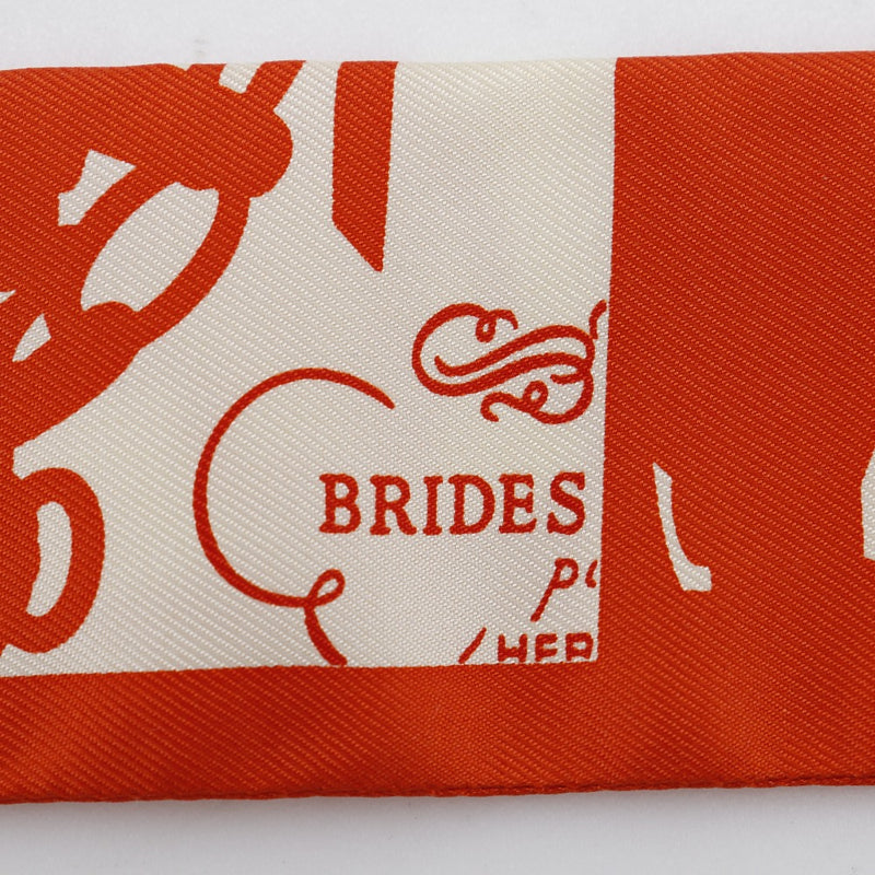 [HERMES] Hermes Twilly vinegarCalfskin BRIDES DE GALA Formation Maisei Silk Orange Twilly Ladies A-Rank