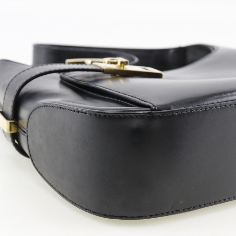 [Salvatore Ferragamo] Salvatore Ferragamo 
 Gancini Shoulder Bag
 One Belt AQ-21 0170 Calfskin Black shoulder Fastener GANCINI Ladies