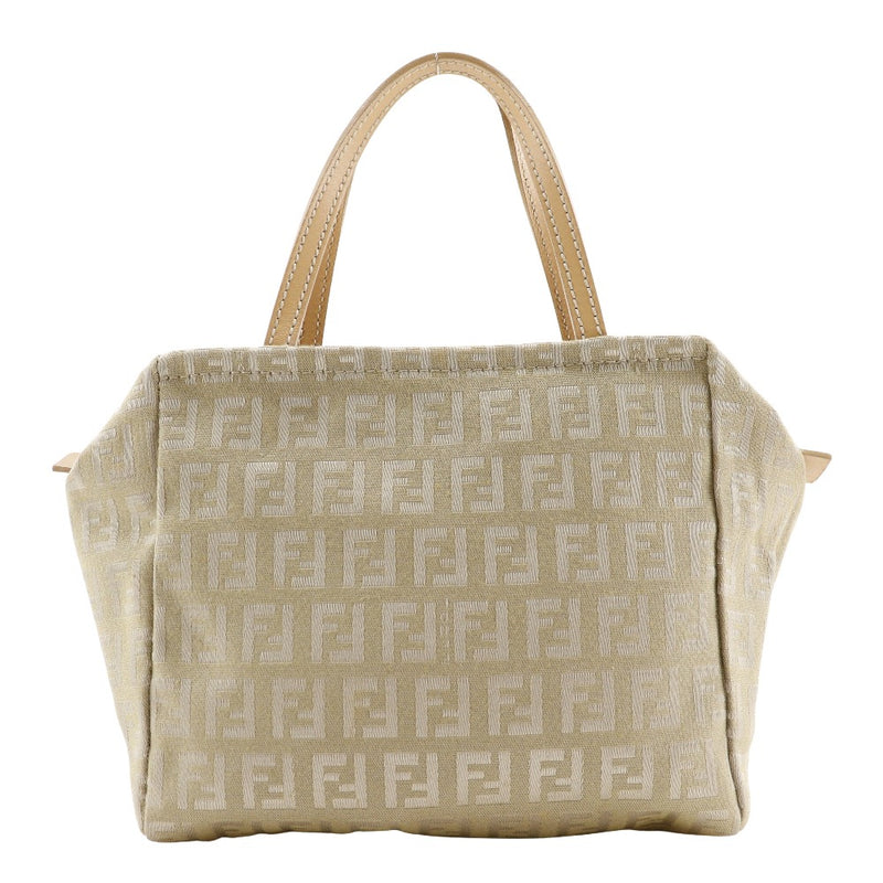 [Fendi] Fendi 
 Bolso de zukka 
 Lienzo de mano beige zucca damas a-rank