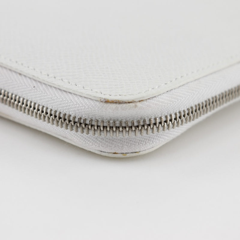 [HERMES] Hermes 
 Azaplong Silquin Purse
 Epsom White □ N engraved Fastener AZAP LONG SILK INN Ladies A Rank