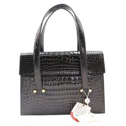 [Santa María] Santa María 
 Bolso 
 Crocodile Black Handbag A5 Tipo de imán Damas A Rank