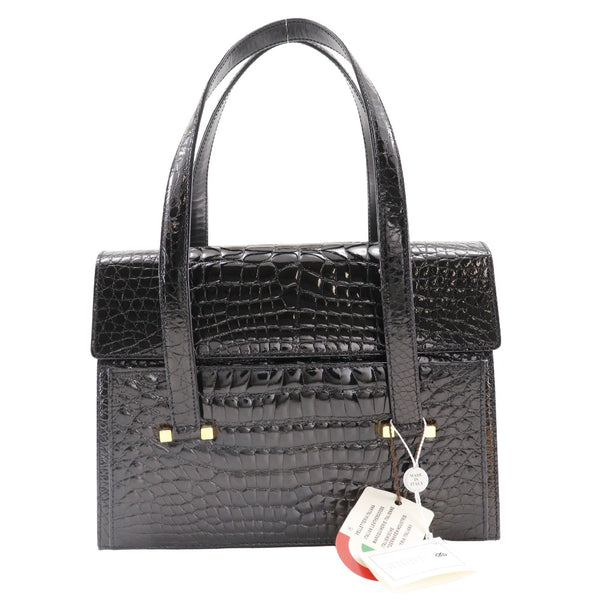 [Santa Maria] Santa Maria 
 Handbag 
 Crocodile black handbag A5 magnet type ladies A rank