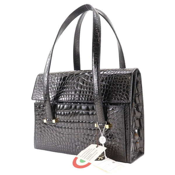 [Santa Maria] Santa Maria 
 Handbag 
 Crocodile black handbag A5 magnet type ladies A rank