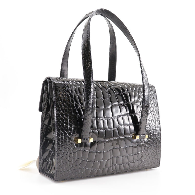 [Santa María] Santa María 
 Bolso 
 Crocodile Black Handbag A5 Tipo de imán Damas A Rank