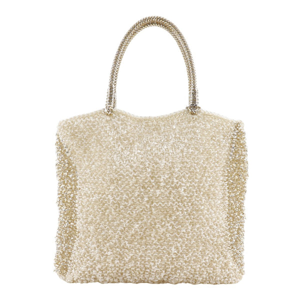 [Anteprima] Anteprima 
 Sac à main 
 Code de câble avec sac à main blanc / argent A5 Open Ladies A + RANG