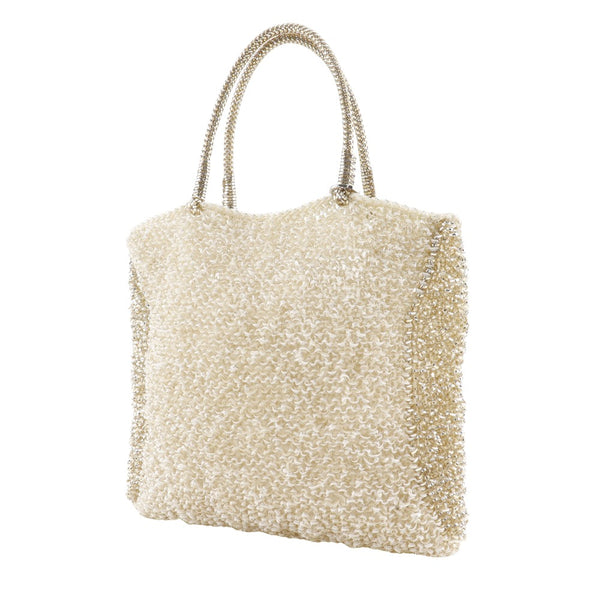 [Anteprima] Anteprima 
 Sac à main 
 Code de câble avec sac à main blanc / argent A5 Open Ladies A + RANG