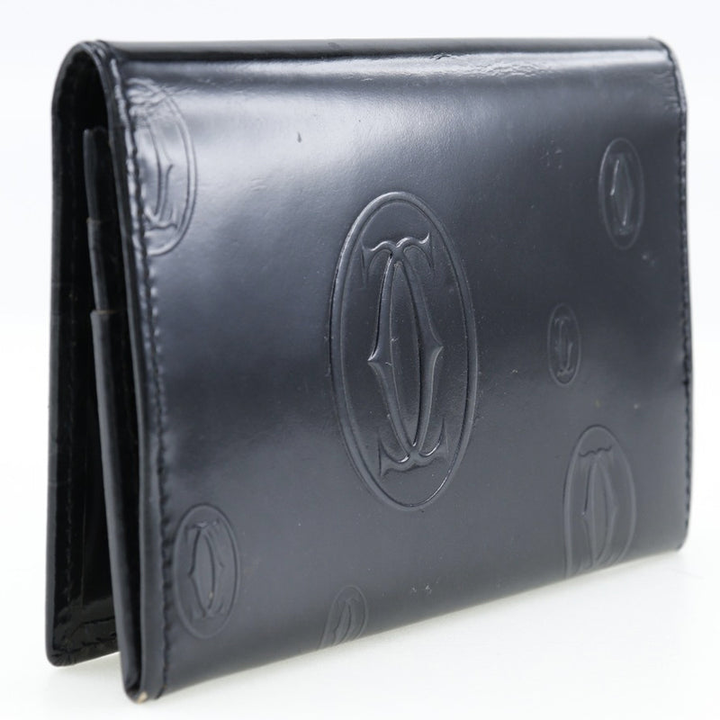 [Cartier] Cartier 
 Happy birthday business card holder 
 Patent leather Black Open Happy Birthday Ladies