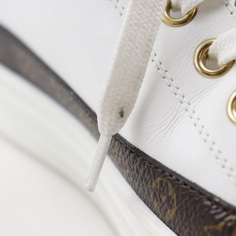 [Louis Vuitton]LOUIS VUITTON
 Stellar line sneakers 
 Low -cut leather x monogram canvas white VL0270 engraved STELLAR LINE Ladies