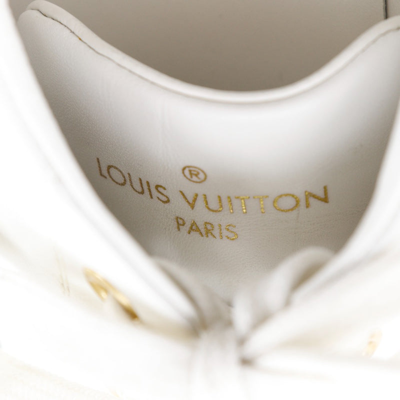 [Louis Vuitton]LOUIS VUITTON
 Stellar line sneakers 
 Low -cut leather x monogram canvas white VL0270 engraved STELLAR LINE Ladies