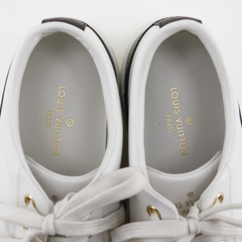 [Louis Vuitton]LOUIS VUITTON
 Stellar line sneakers 
 Low -cut leather x monogram canvas white VL0270 engraved STELLAR LINE Ladies