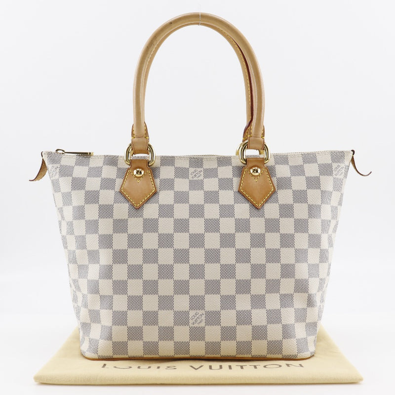 【LOUIS VUITTON】ルイ・ヴィトン
 サレヤPM ハンドバッグ
 N51186 ダミエアズールキャンバス 白 VI3057刻印 手提げ A5 ファスナー Saleya PM レディース