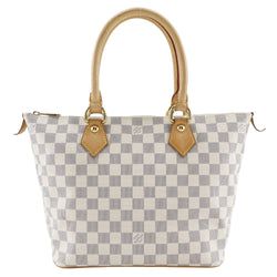 [Louis Vuitton]LOUIS VUITTON
 Saleya PM handbag 
 N51186 Damier Eulu Canvas White VI3057 engraved handbill A5 Fastener Saleya PM Ladies