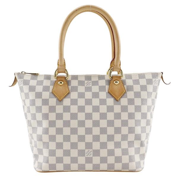 [Louis Vuitton] Louis Vuitton 
 Sac à main Saleya PM 
 N51186 Damier Eulu Canvas blanc VI3057 gravé à la main A5 Zaleya PM Mesdames