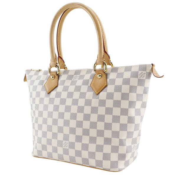 [Louis Vuitton] Louis Vuitton 
 Sac à main Saleya PM 
 N51186 Damier Eulu Canvas blanc VI3057 gravé à la main A5 Zaleya PM Mesdames