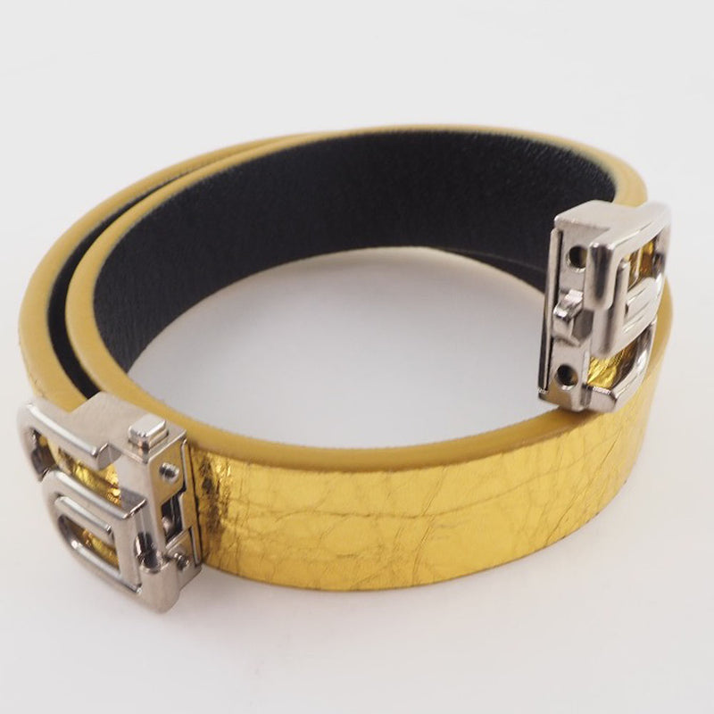 [BALENCIAGA] Balenciaga 
 Bracelet 
 Diased Leather Gold Ladies S Rank