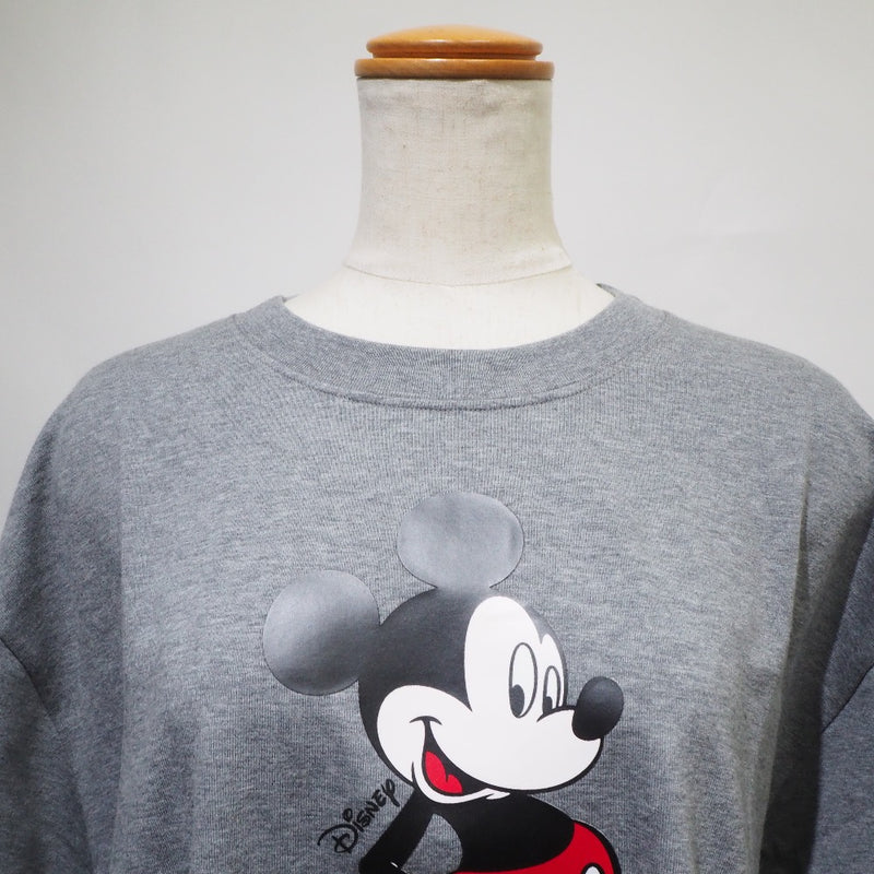 【GUCCI】グッチ
 ミッキー ディズニーコラボ 半袖Ｔシャツ
 オーバーサイズ 565806 コットン 灰色 Mickey Disney Collaboration メンズSランク