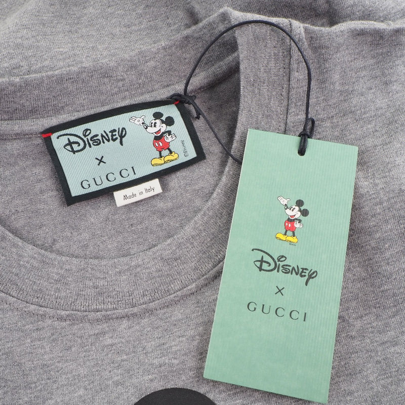【GUCCI】グッチ
 ミッキー ディズニーコラボ 半袖Ｔシャツ
 オーバーサイズ 565806 コットン 灰色 Mickey Disney Collaboration メンズSランク