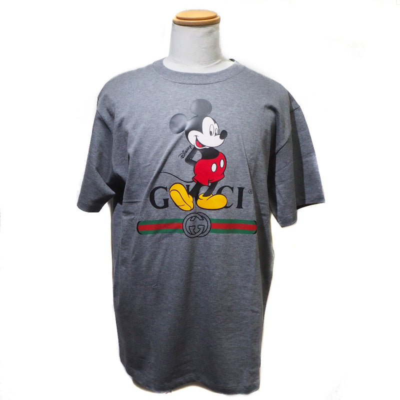 [GUCCI] Gucci 
 Mickey Disney Collaboration Short Sleeve T -shirt 
 Over size 565806 Cotton gray MICKEY DISNEY COLLABORATION Men's S rank