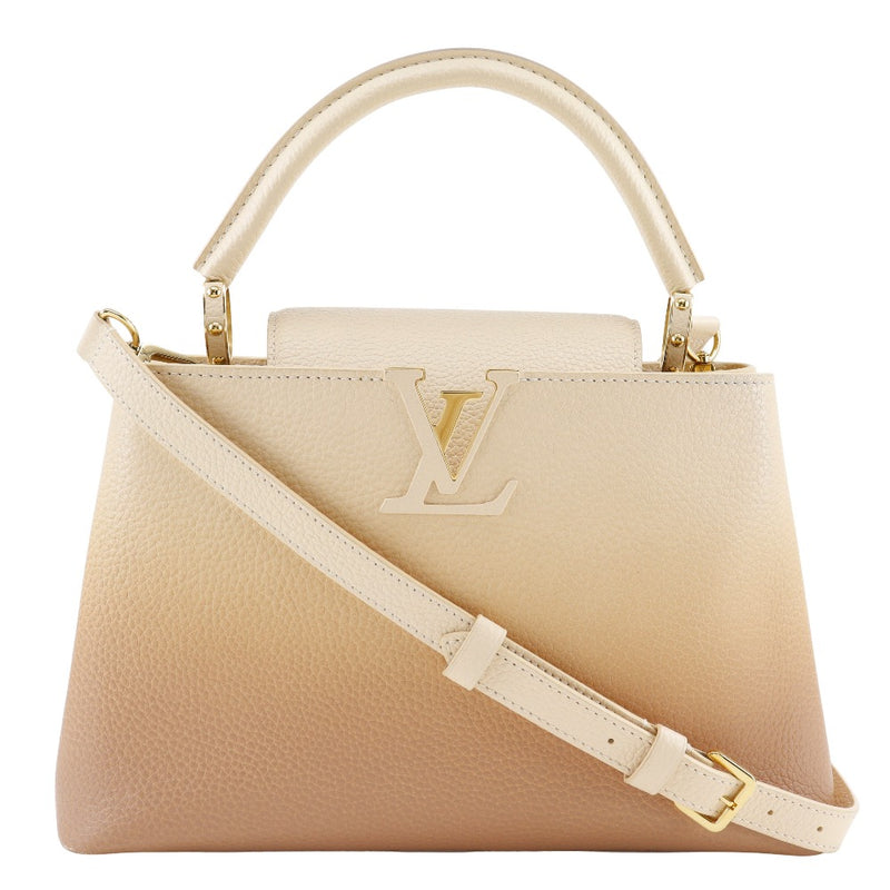 [Louis Vuitton]LOUIS VUITTON
 Capsine PM handbag 
 2way shoulder M53250 ×Taurillon ClemenceLeather beige gradation TR1129 engraved diagonal shoulder handbag 2WAY A5 flap Capusine PM Ladies A-Rank