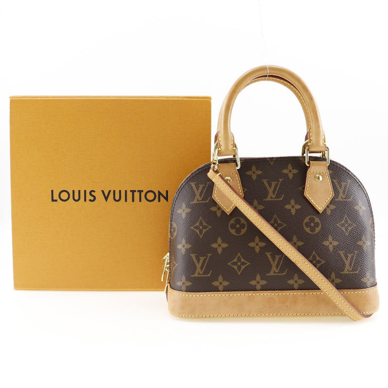 【LOUIS VUITTON】ルイ・ヴィトン
 アルマBB ハンドバッグ
 2WAYショルダー M53152 モノグラムキャンバス 茶 SN3199刻印 斜め掛け 手提げ 2way ダブルファスナー Alma BB レディース