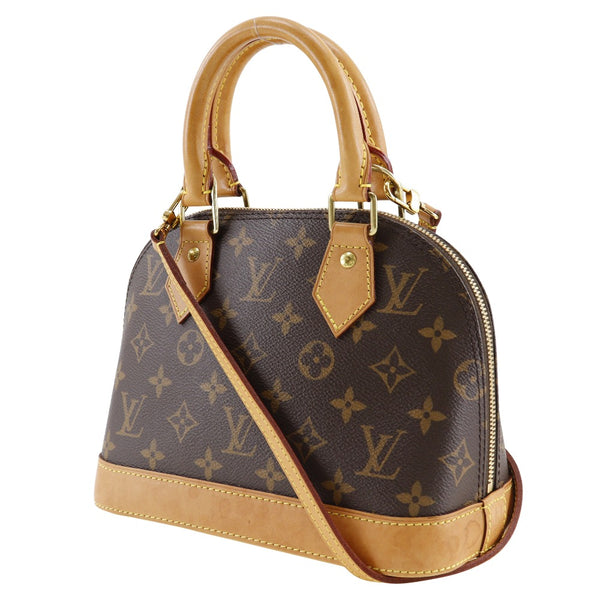 【LOUIS VUITTON】ルイ・ヴィトン
 アルマBB ハンドバッグ
 2WAYショルダー M53152 モノグラムキャンバス 茶 SN3199刻印 斜め掛け 手提げ 2way ダブルファスナー Alma BB レディース