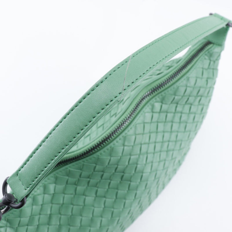 [Bottegaveneta] Bottega Veneta Intrecciato Handbag 239988 Leather X Calf Green Boulder Handsbag A5 Fixer Intrecciato Ladies