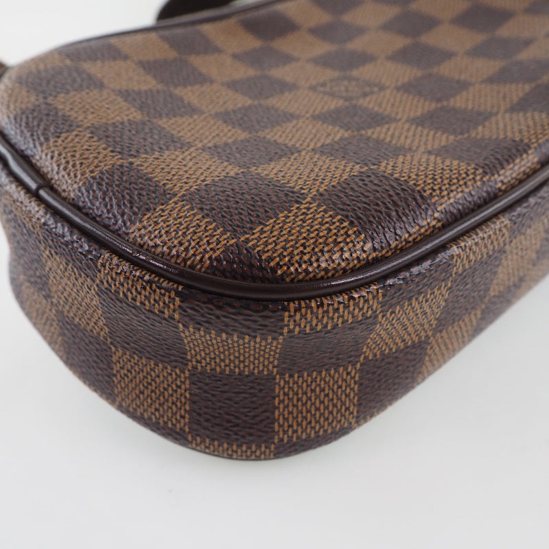 【LOUIS VUITTON】ルイ・ヴィトン
 ポシェットガンジュ ショルダーバッグ
 スペシャルオーダー N48048 ダミエキャンバス 茶 CA0094刻印 斜め掛け ファスナー Pochette Gange ユニセックスA-ランク