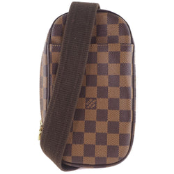 【LOUIS VUITTON】ルイ・ヴィトン
 ポシェットガンジュ ショルダーバッグ
 スペシャルオーダー N48048 ダミエキャンバス 茶 CA0094刻印 斜め掛け ファスナー Pochette Gange ユニセックスA-ランク