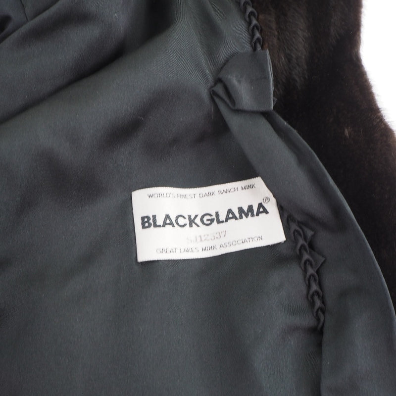 【Blackglama】ブラックグラマ
 毛皮コート
 ミンク 黒 レディースA+ランク