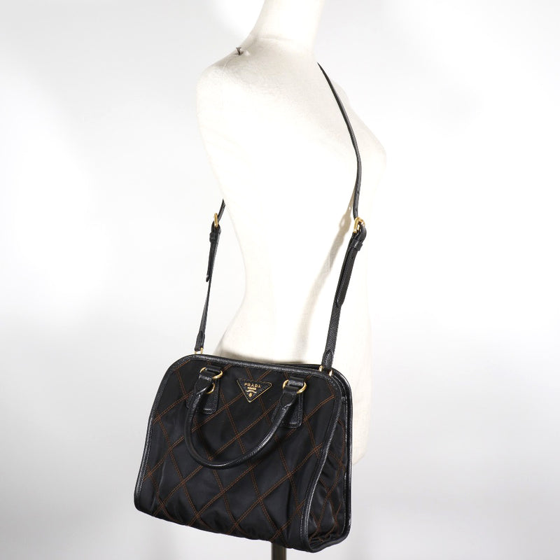 [PRADA] Prada 
 Safiano handbag 
 Quilting 2WAY shoulder 1BA100 Nylon diagonal magnet type Safiano Ladies A rank