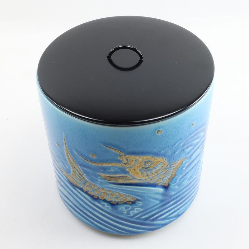 [茶具] shaku- yellow釉阿拉伊苏（Araisui）手指和其他mizuo nishio mizukaku nishio nishio blue [茶餐具]浅黄色釉料araaiso araaiso mizusashi_s等级