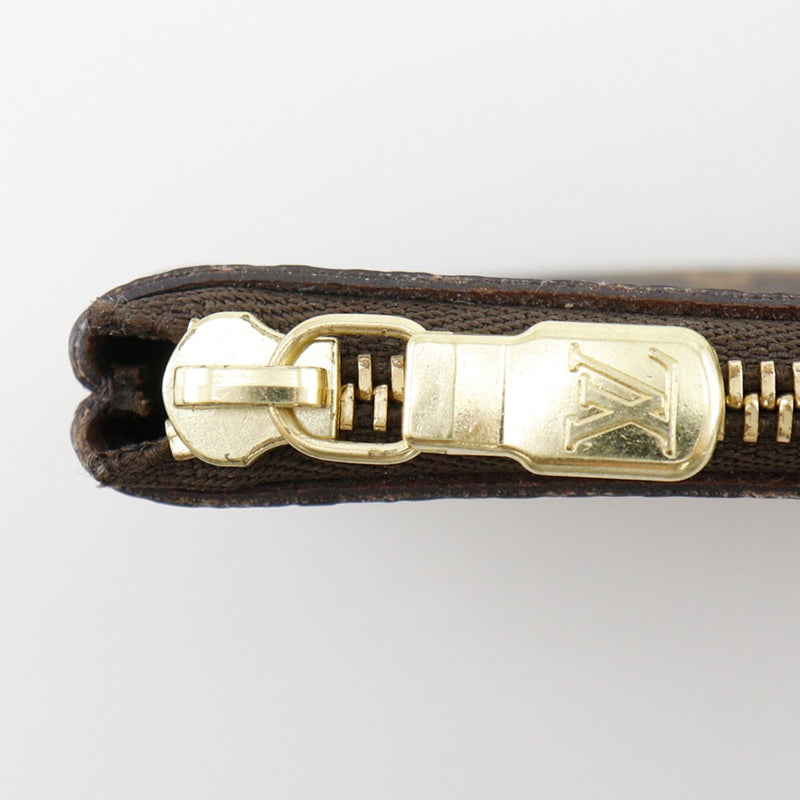 【LOUIS VUITTON】ルイ・ヴィトン
 ポシェットクレ コインケース
 M62650 モノグラムキャンバス 茶 CT4157刻印 ファスナー Pochette Cre ユニセックスA-ランク