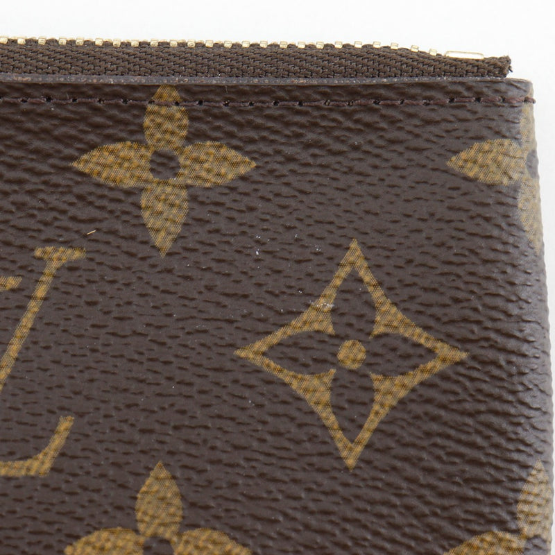 【LOUIS VUITTON】ルイ・ヴィトン
 ポシェットクレ コインケース
 M62650 モノグラムキャンバス 茶 CT4157刻印 ファスナー Pochette Cre ユニセックスA-ランク