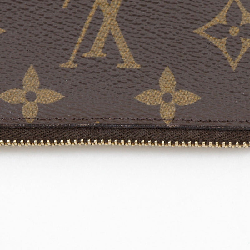 【LOUIS VUITTON】ルイ・ヴィトン
 ポシェットクレ コインケース
 M62650 モノグラムキャンバス 茶 CT4157刻印 ファスナー Pochette Cre ユニセックスA-ランク