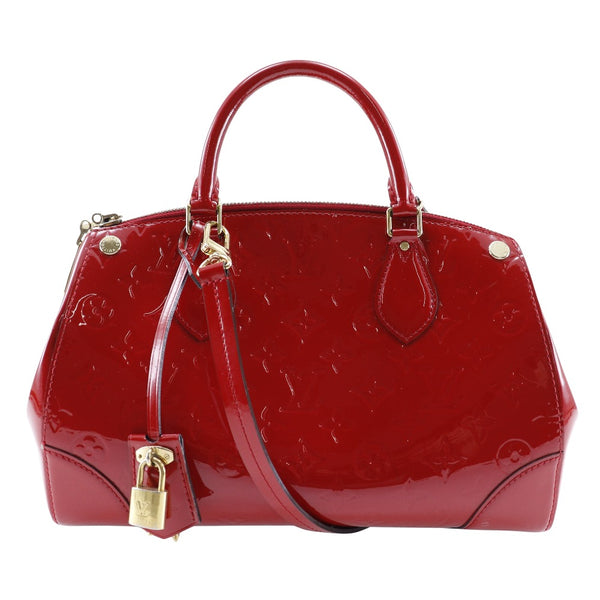 [Louis Vuitton]LOUIS VUITTON Santa Monica Handbag 2WAY Shoulder M50511 MonogramVernis Three Red SN3195 Stamp Shoulder Handscape 2WAY A5 DoubleFastener Santa Monica Ladies B-Rank