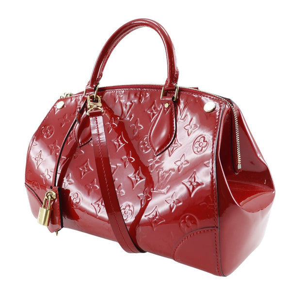 [Louis Vuitton]LOUIS VUITTON Santa Monica Handbag 2WAY Shoulder M50511 MonogramVernis Three Red SN3195 Stamp Shoulder Handscape 2WAY A5 DoubleFastener Santa Monica Ladies B-Rank