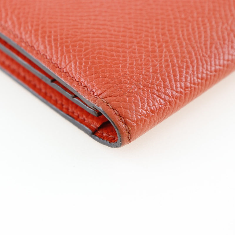 HERMES】エルメス ベアンスフレ 長財布 ヴォーエプソン オレンジ T刻印 