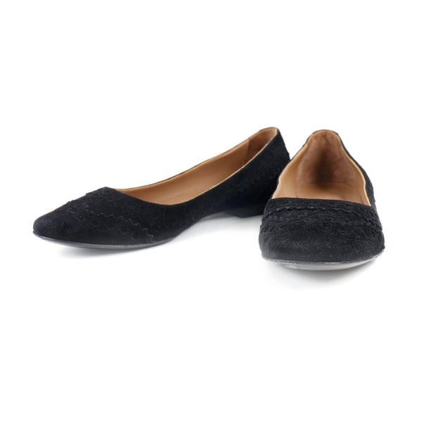 [HERMES] Hermes 
 Flat pumps 
 Medallion Swed Black Flat Ladies