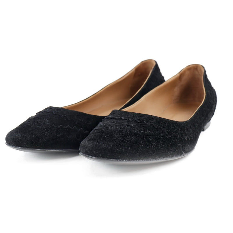 [HERMES] Hermes 
 Flat pumps 
 Medallion Swed Black Flat Ladies