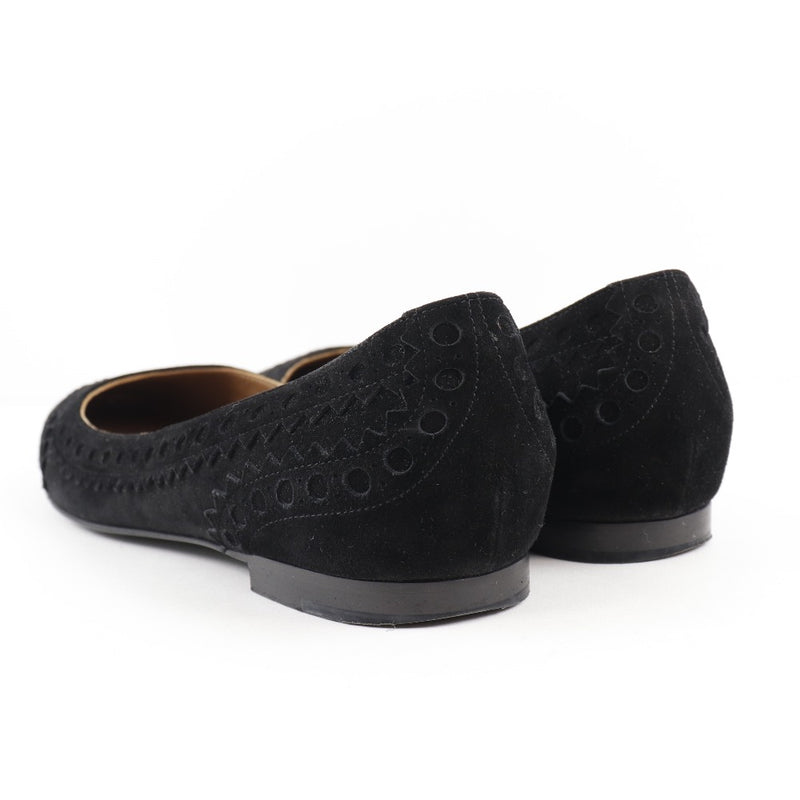 [HERMES] Hermes 
 Flat pumps 
 Medallion Swed Black Flat Ladies