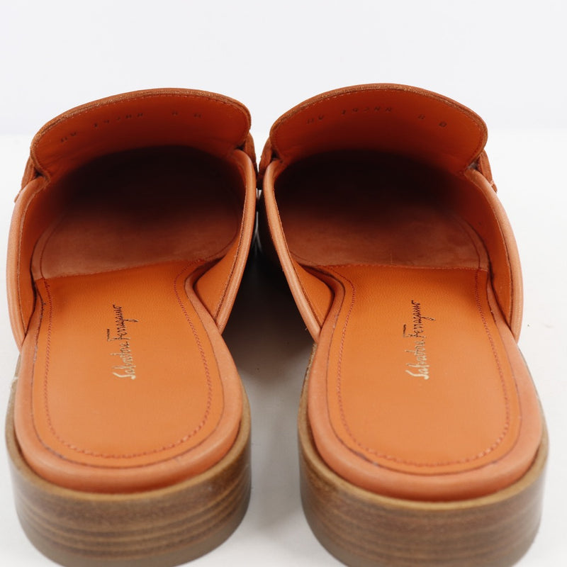 [Salvatore Ferragamo] Salvatore Ferragamo 
 Mulas 
 Ganchini Viggio Calf Orange Ladies S Rank