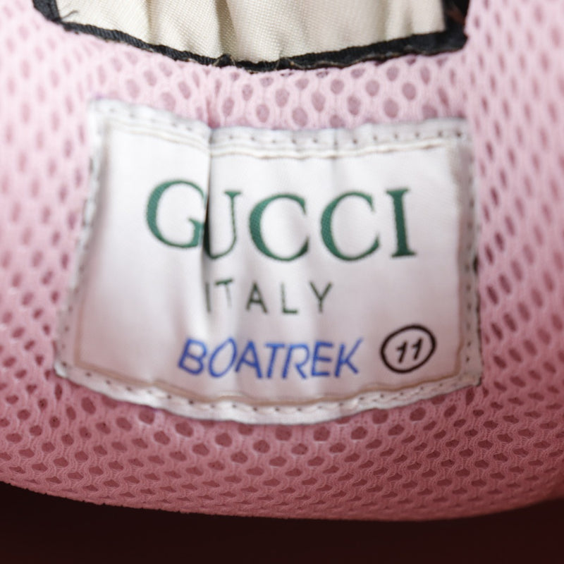 [Gucci] Gucci 
 Zapatillas de deporte de Boatrek 
 Dat de encaje de zapatillas -UP Rango de cuero de té de té para hombres
